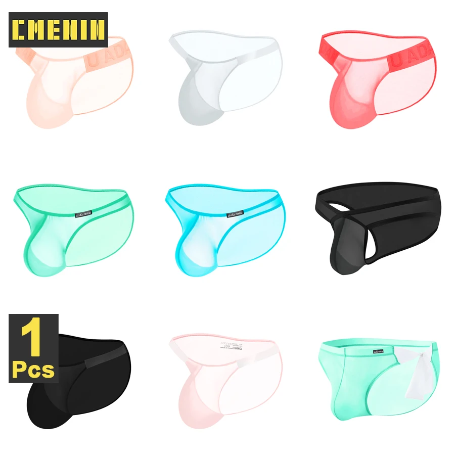 CMENIN 1Pcs Sexy Men Briefs Transparent Mesh Bikini Man Underwear Men's Panties Ultra-thin Breathable Gays Mens Brief Underpants