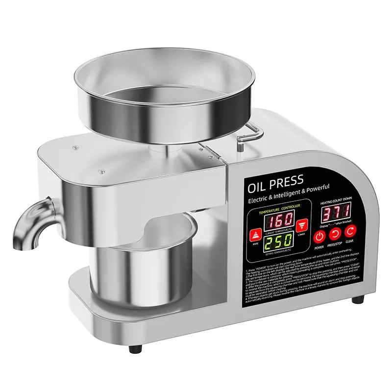 X6 Smart Oil Press High Power Heater Stainless Steel Press Chamber for Peanut Rapeseed Sesame Olive Kernels Coconut Oil