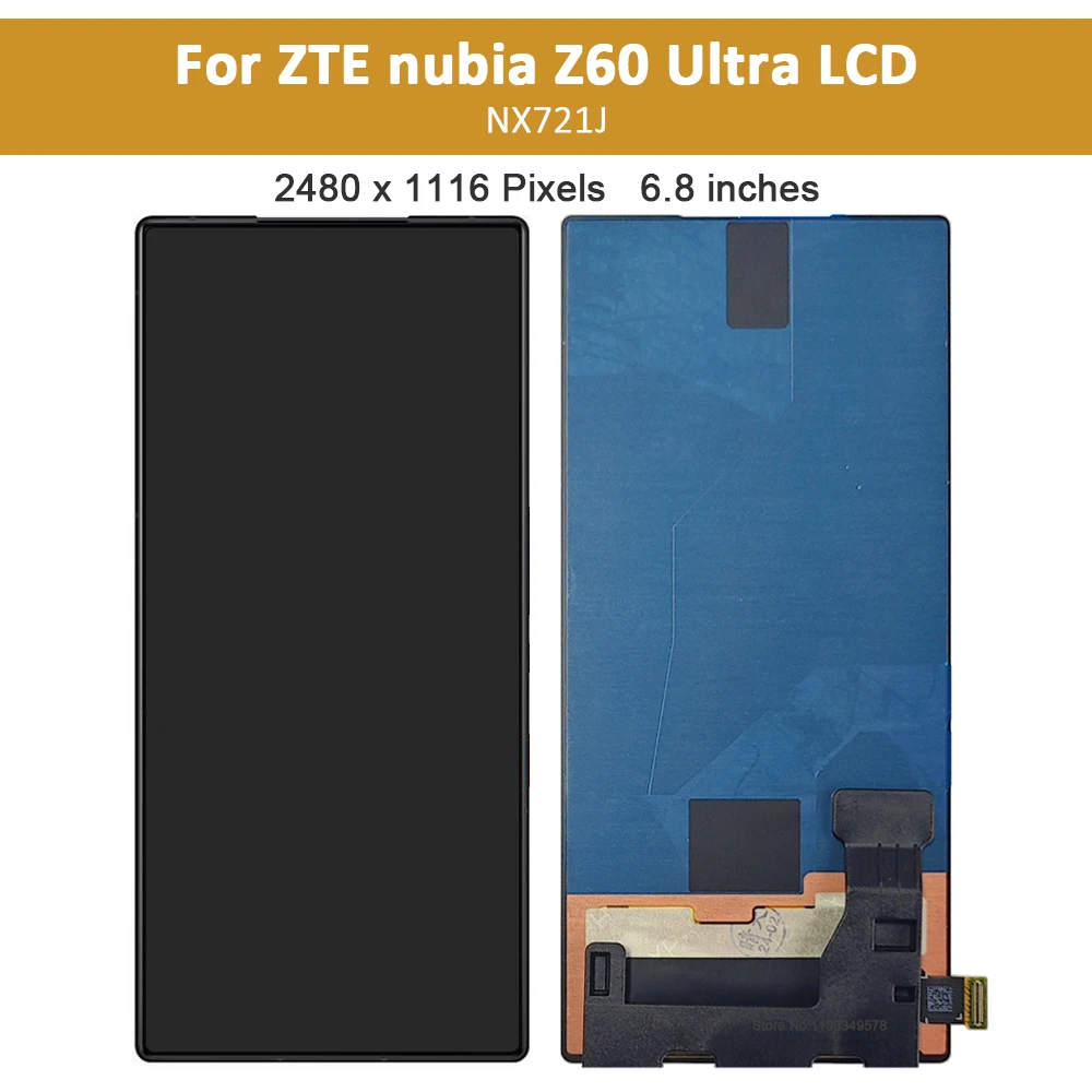 Imagem -02 - Display Lcd Touch Screen Digitador Peças de Montagem Peças Amoled Originais para Zte Nubia Z60 Ultra Nx721j 68