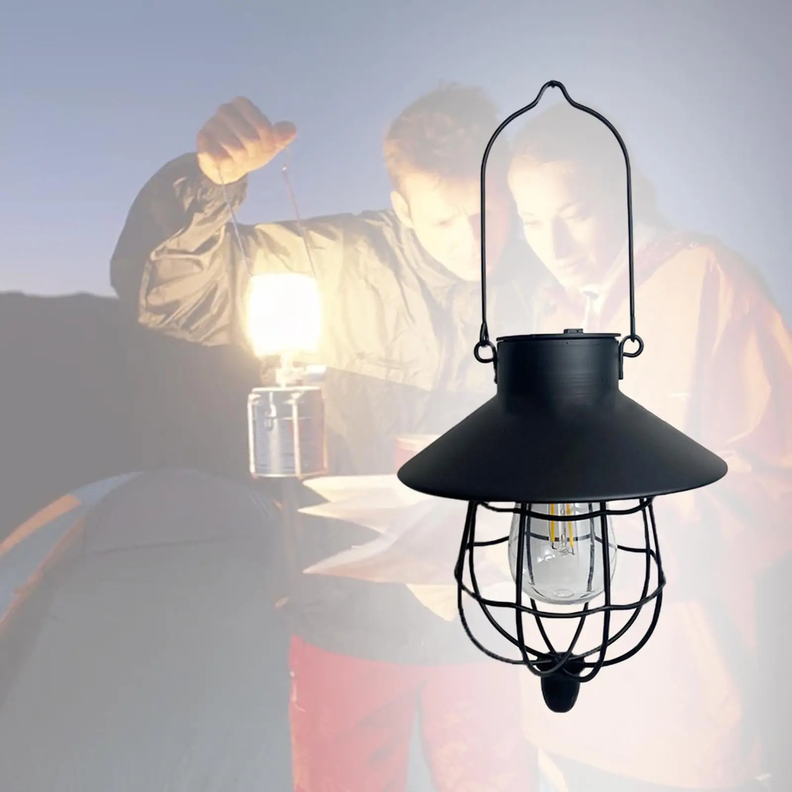 Lampada a lanterna ad energia solare da appendere all'aperto per la luce calda della terrazza del Patio