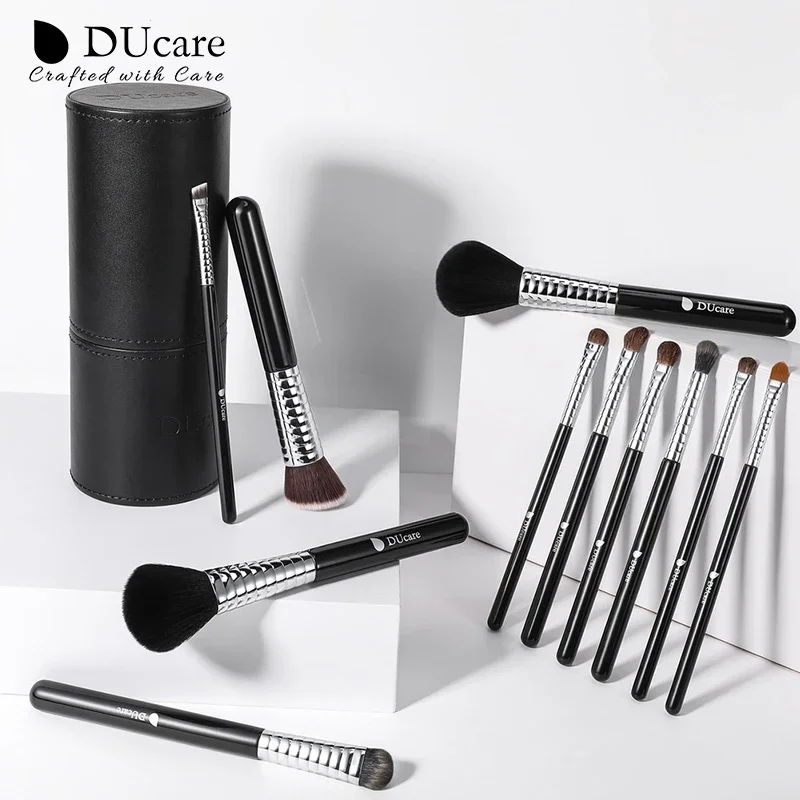 Ducare Makeup Brushes 11Pcs Professional Makeup Brush Set Foundation Powder Blush Eyeshadow Eyebrow Blending Brushes with Holder