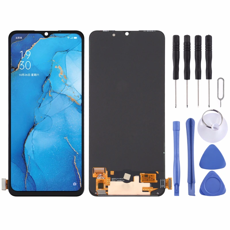 For oppo a91 lcd pcpm00, cph2001, cph2021/reno3 lcd cph2043 touch lcd display screen digitizer set replacement