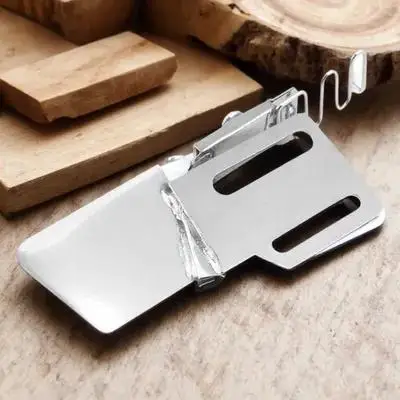 

Sewing Machine Binder Metal Quilting Binding Attachment Stainless Steel Flat Seam Folder For Home Sewing Projects Stitching Tool