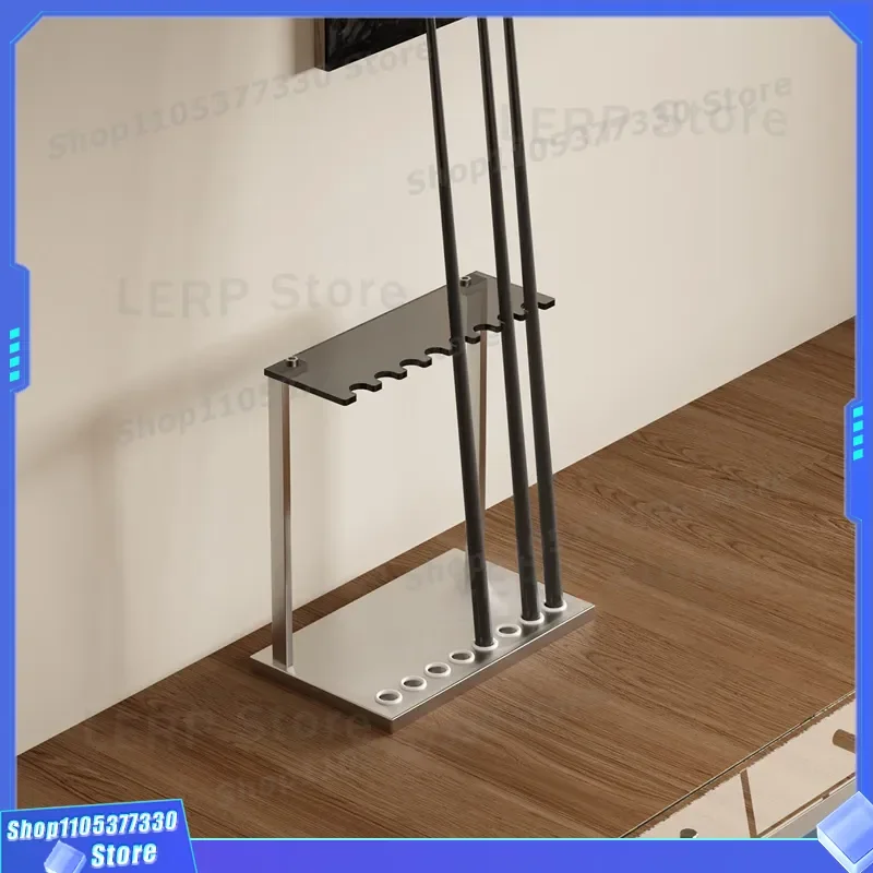 Acrylic Billiard Cue Rack Floor Standing Display Stand for Pool Hall Storage Holder Club Equipment Organizer Shelf Unit Pool