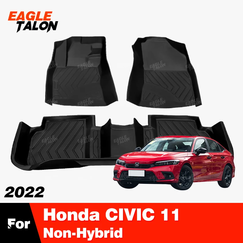 Custom TPE Car Floor Mat For Honda CIVIC 11 Non-Hybrid 2022 Carpet Cover Waterproof Interior Protector Accessories parts