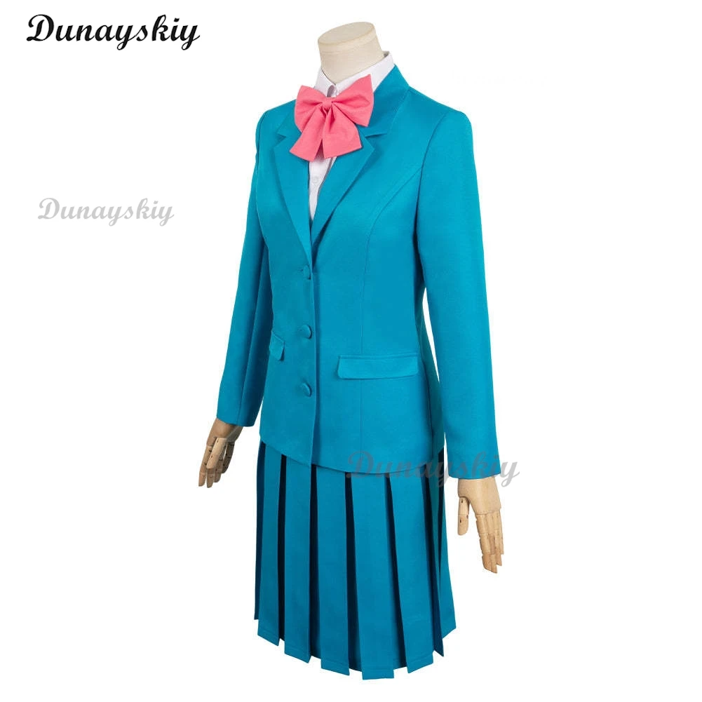 Anime From Me To You Season Kimi Mi Todoke Season 3 Kuronuma Sawako Cosplay Costume Wig Blue JK School Uniform Woman Lovely Suit