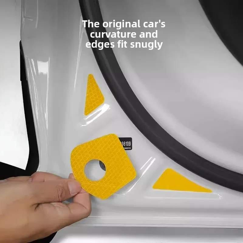 ل Polestar 4 10 قطعة/المجموعة باب السيارة ملصقات عاكسة تحذير السلامة باب السيارة مفتوحة مضيئة عاكسة ملصقات الزخرفية نصائح #3