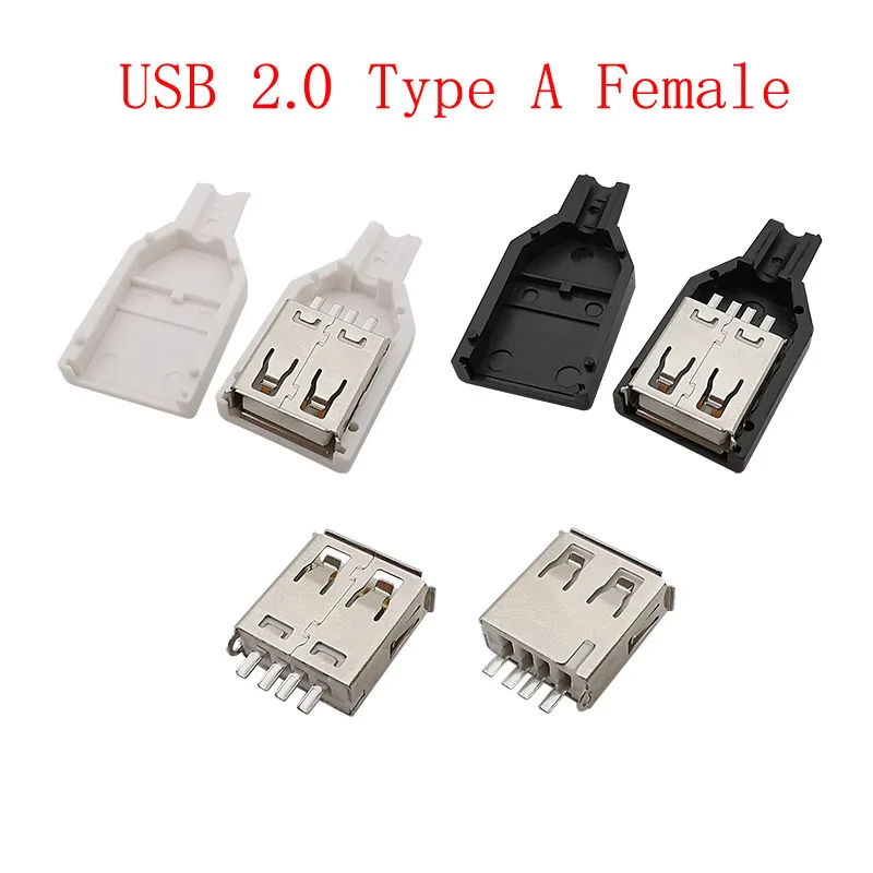 USB Connectors Micro USB / Type C / USB 2.0 Type A Male Female Assembly Adapter Soldering DIY Repair Data Charging Plugs Sockets