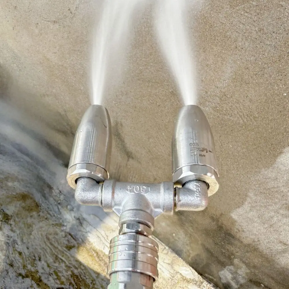 Stainless Steel Pressure Washer Rotating Nozzle 360 Degree Turbo Spray Head 1 4 Quick Connect For Garden Car Wash Tool
