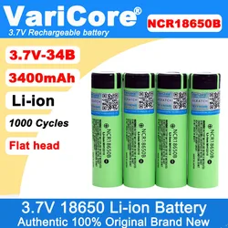LiitoKala 100% nowy oryginalny 3.7v 3400mAh 18650 akumulator litowo-jonowy 4.2v NCR18650B do baterii latarki