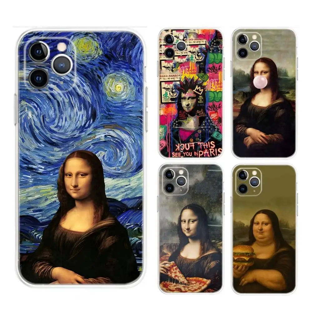 

Mona Lisa Funny 80s Phone Case For iPhone 17,16,15,14,13,12,Mini,11,Pro,Max,Plus,Air,X,XR,XS,8,SE,2020, Transparent Cover