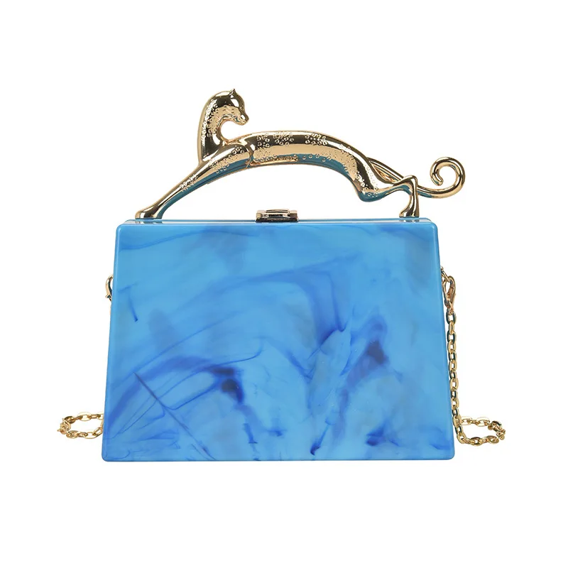 

Luxury Acrylic Women Handbag With Metal Portable Designer Small Shoulder Bag Ins Chains Crossbody Bags For Women Hot Evening Bag