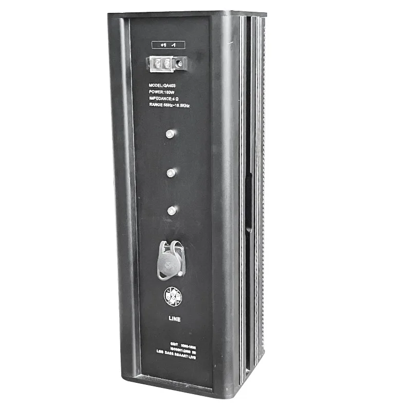180W 2*4.5 Inch All-Weather Metal Passive Column Array Speaker XLR Wired Outdoor Professional Audio Loudspeaker