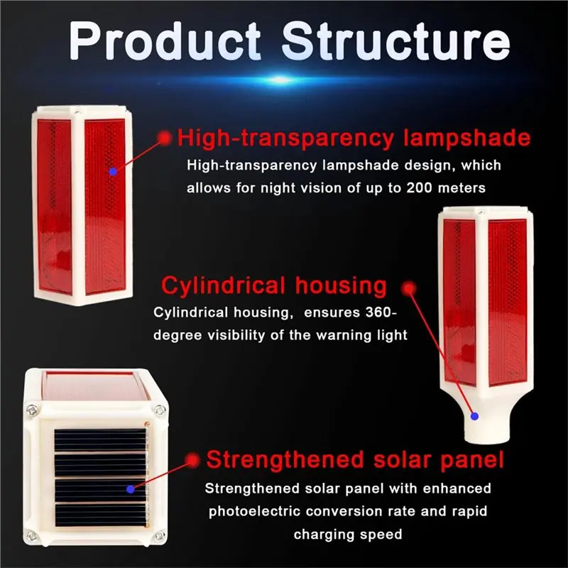 Lightweight 6 Pcs Solar Powered Driveway Markers Reflector Lights Landscape Driveway Reflectors On Poles For Snow Road Outdoor Y