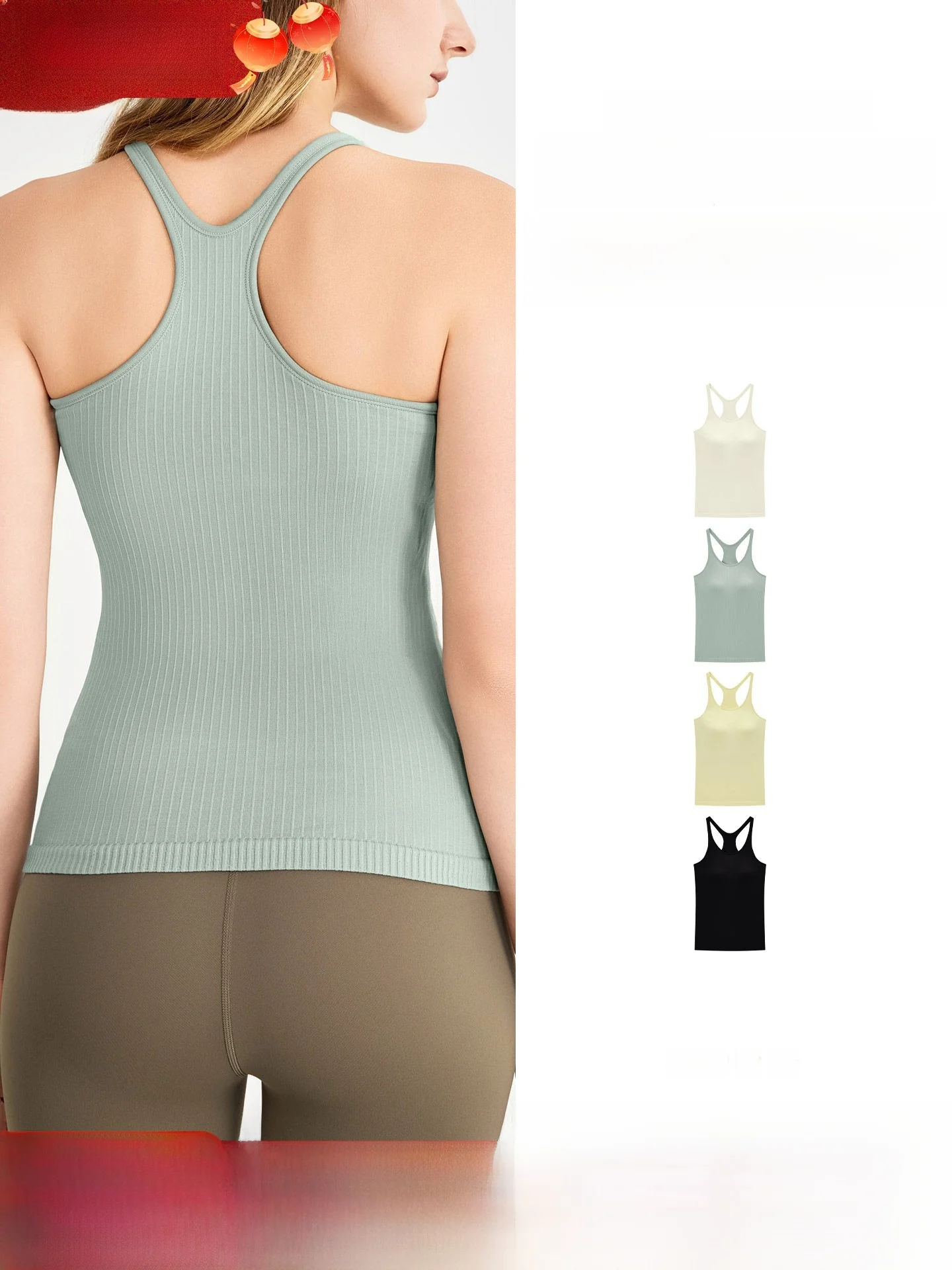 

Women's Yoga Vest Fixed Cup High Elastic oproof Svel Top Outdoor Wear Pilates Auxiliary Breast Fitn Clothes