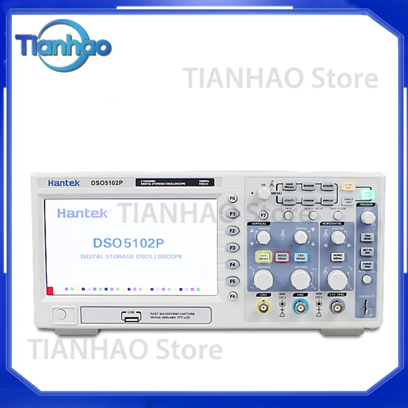 for Hantek DSO5102P Digital Storage Oscilloscope 100 MHz 2 Channels 1 GSa/s Sampling Rate 7 inch TFT LCD