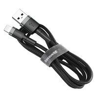 Baseus Cafule USB-A/Lightning 2.4A QC 3.0 Cable 1m Black & Grey Fast Charging