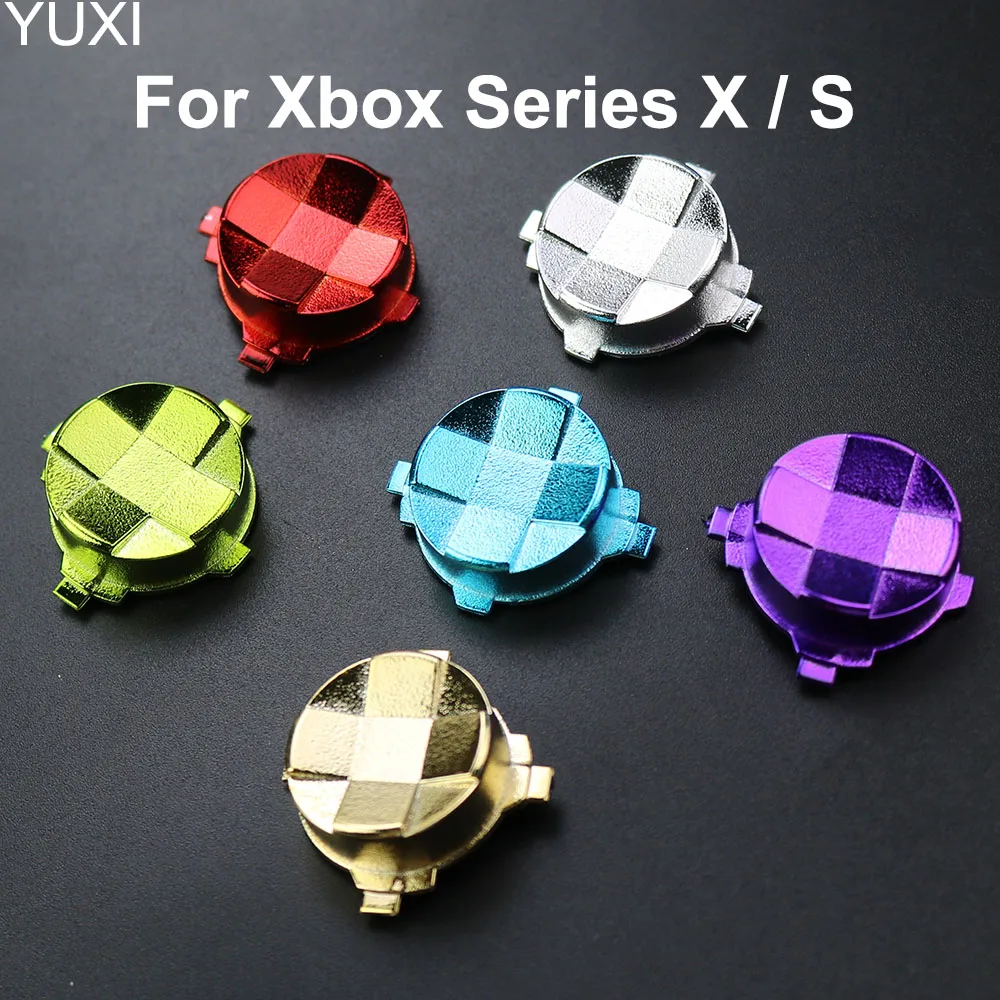 

YUXI 1pcs Plastic Chrome Buttons D-pad Dpad Keypad For Xbox Series X S Controller Cross Direction Button