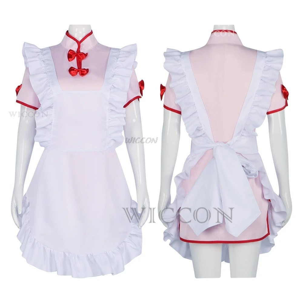 Shampoo Anime Ranma ½  Shampoo Cosplay Costume Wig Chinese Style Chi-Pao Maid Dress Woman Sexy Kawaii Party Suit Ranma