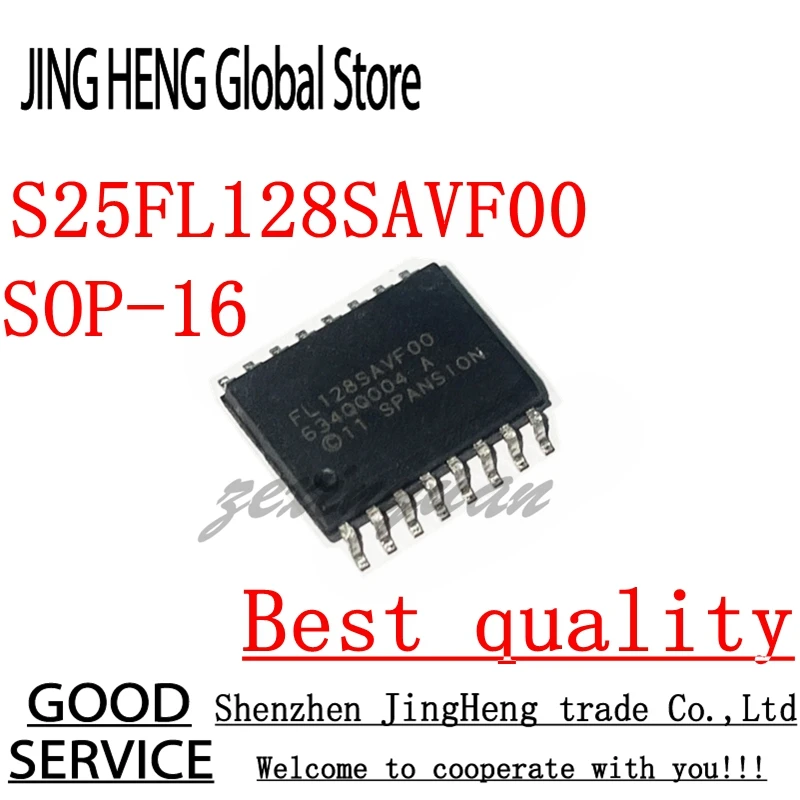 1Pcs S25FL128SAVF00 FL128SAVF00 SOP-16 128Mbit flash IC