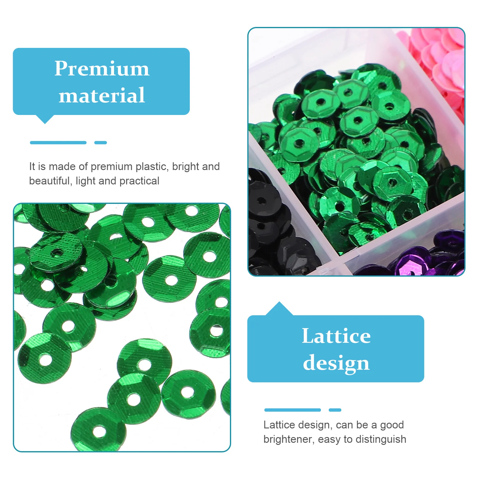 

1 Box Of Fish Scale Sequins Loose Diy Clothing Accessories Bright Plastic Embellishments For Craft Jewelry Decor Supplies