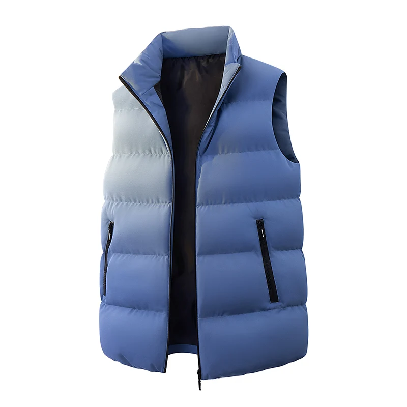 Stand Collar Plus Size M-8XL Men Vests Outdoor Windproof Sleeveless Jackets Solid Color All-match Waistcoat Autumn Winter New