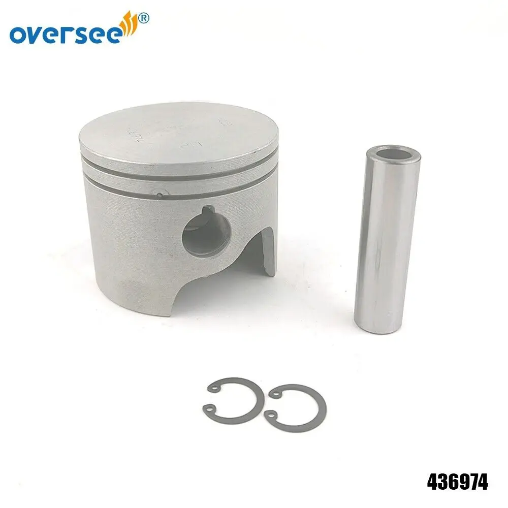 Oversee 0436974 PISTON OS 030 For Evinrude Johnson OMC BRP Outboard 50 65 70HP 1988-2001