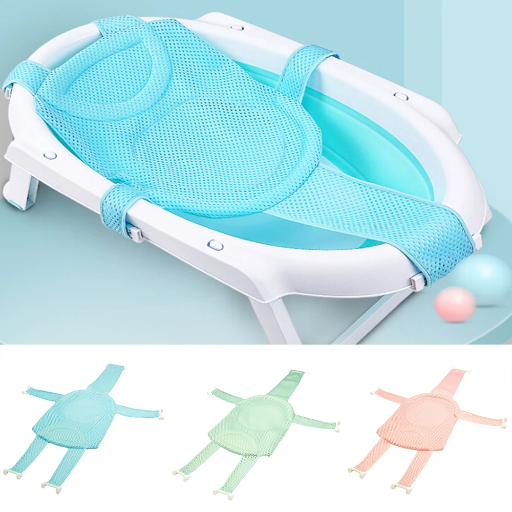 New Shower Pillow Newborn Support Cushion  Bath Net Bathtub Seat Bath Tub Pad