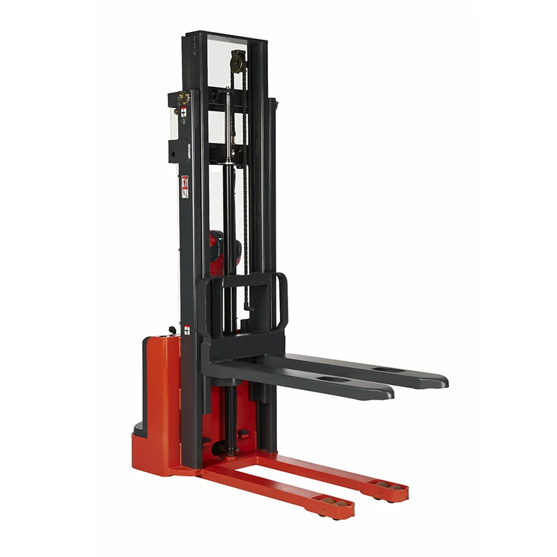 Factory Workshop Full Electric Stacker 1500kg 3m Pallet Stacker Adjustable Fork Width Warehouse Goods Stacking