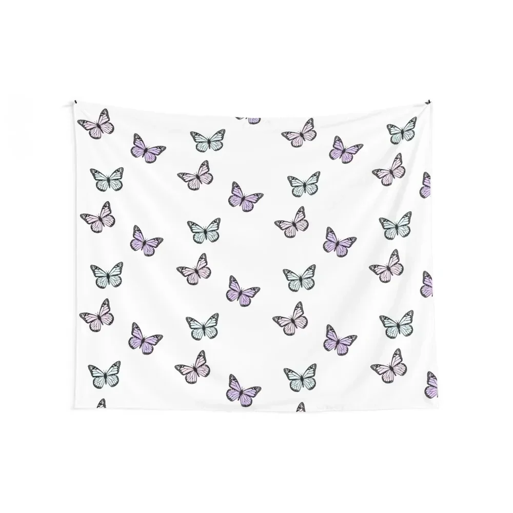 

Pastel Butterflies Tapestry Mushroom Bed Room Decoration Wall Hanging Wall Tapestry