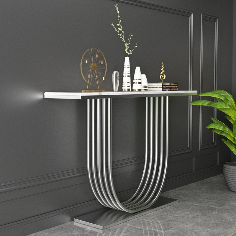 Nordic ultra-narrow console tables marble modern simple foyer entry cabinet lounge elegant konsola na przedpokoj home furniture