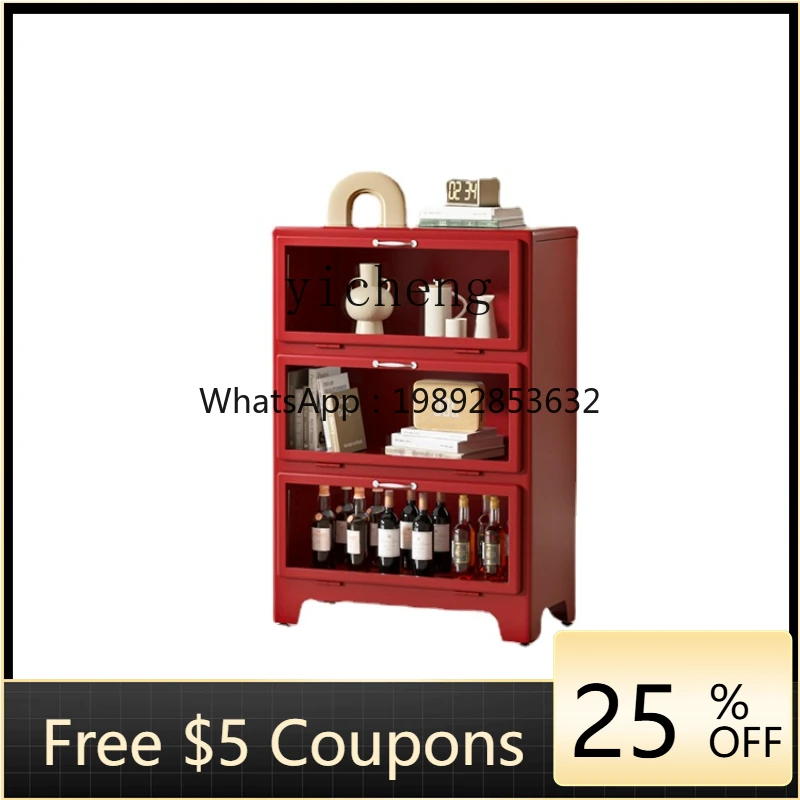 

AA Sideboard Household Living Room Metal Chest of Drawers Mid-Ancient Storage Cabinet Bedside Cabinet