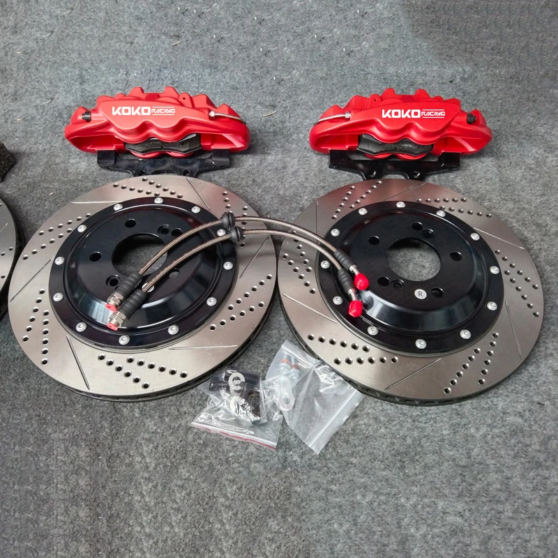 KOKO Racing High Quality 6 Pot Big Brake Caliper 380/390/410mm Drilled and Sollted Rotor Disk for Toyota LC200