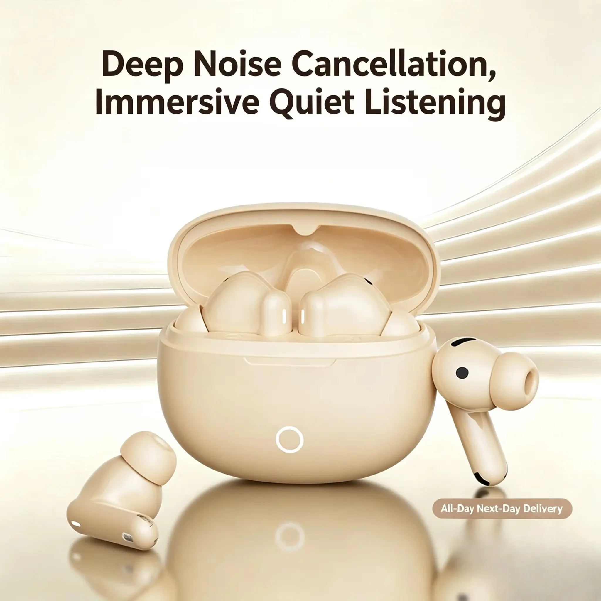 Wireless Open-ear Ear Hook Bluetooth Earphones, HiFi Stereo, Noise Reduction & Long Battery Life for Mobile Phones