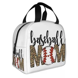 Baseball Mom Classic Insulated Lunch Bags Thermal Bag Meal Container Large Lunch Box Tote Men Women Beach Outdoor