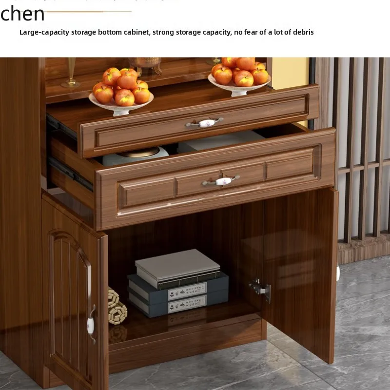 

HTT Altar Cabinet for Home Use, Offering Table, Standing Cabinet, Guanyin Altar, Living Room God of Wealth Offering Table