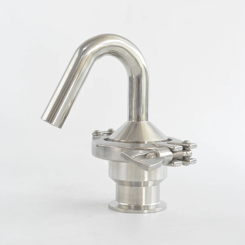 Stainless Steel Mirror Polished Manual Gas Float Ball Type Safety Valve Sanitary Exhaust Valve Clamped/Welded/Threaded