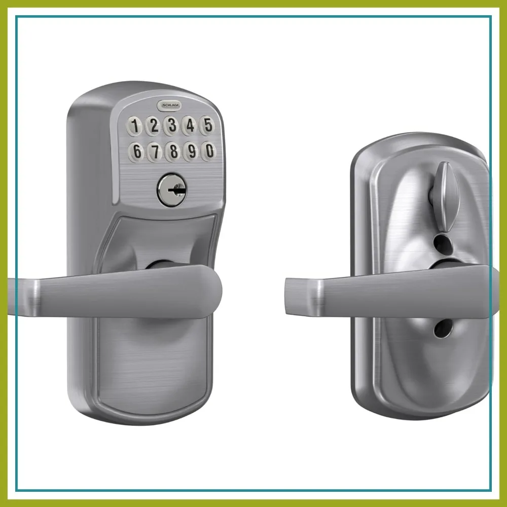 

Electronic Keypad Lock with Elan Lever - Brushed Chrome, Commercial Grade