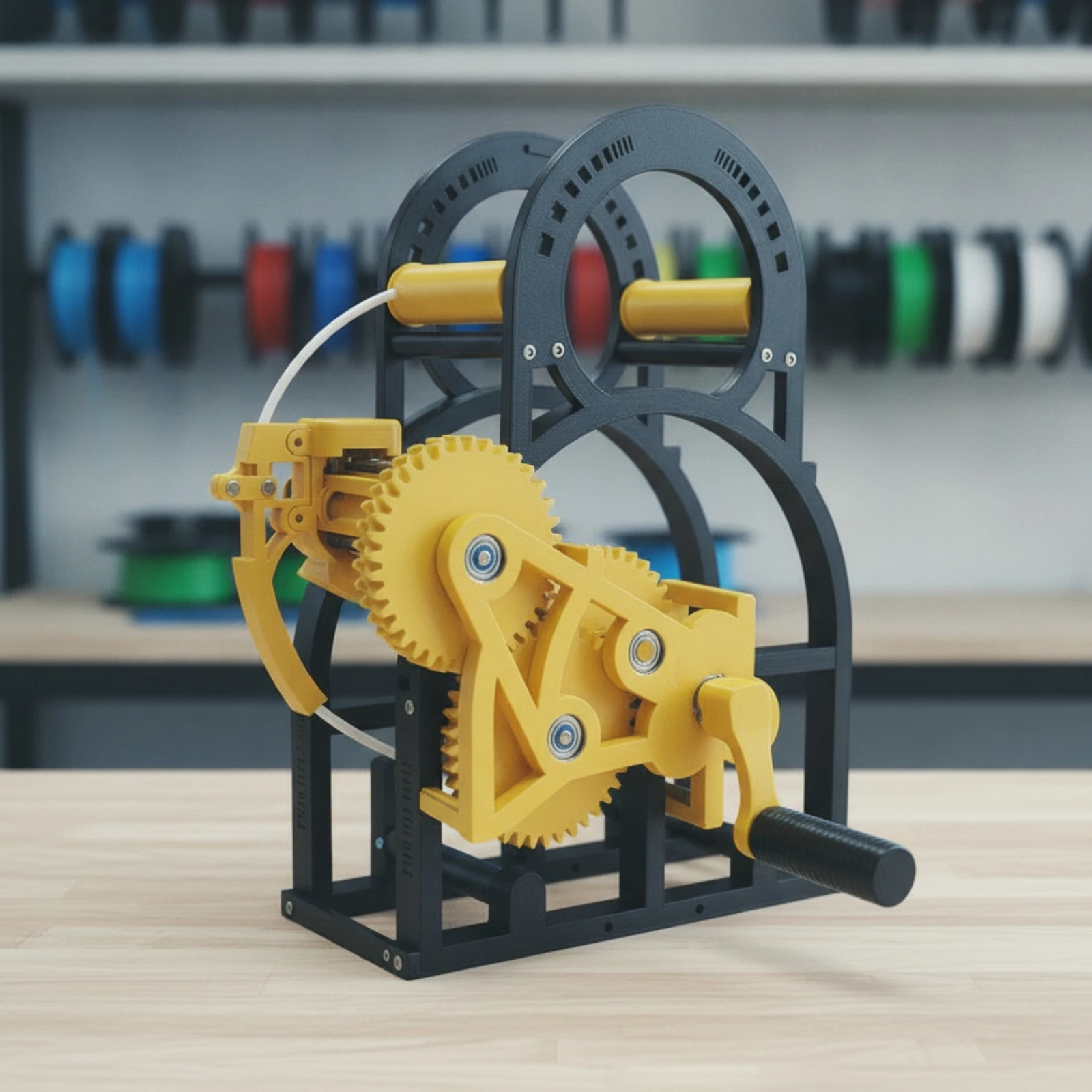 3D Printer Filament Rewinder Hand-Crank Filament Rewinder Machine Sturdy Tool Compact for Makers, Workshop