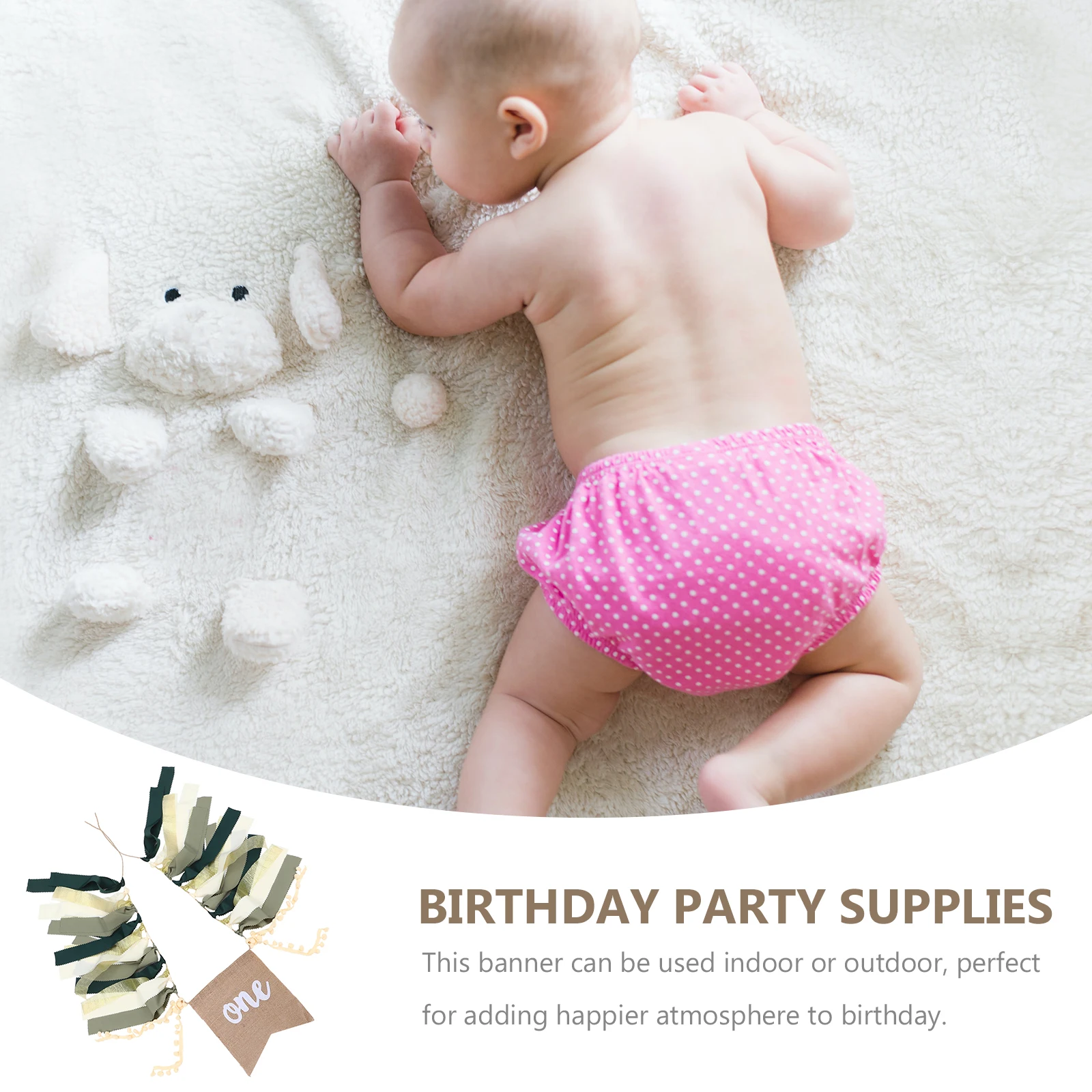 

Happy 1St Birthday Banner Highchair Hanging Decoration for Kids Party Wall Ceiling Window Birthday Party Decorative Banner Drape