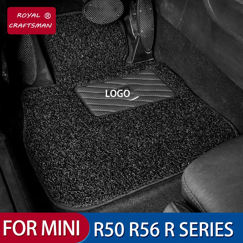 Custom Car Floor Mats Wire Foot Pads Carpet Accessories For MINI Cooper COUNTRYMAN HATCHBACK R50 R52 R53 R55 R56 R57 R60 R61