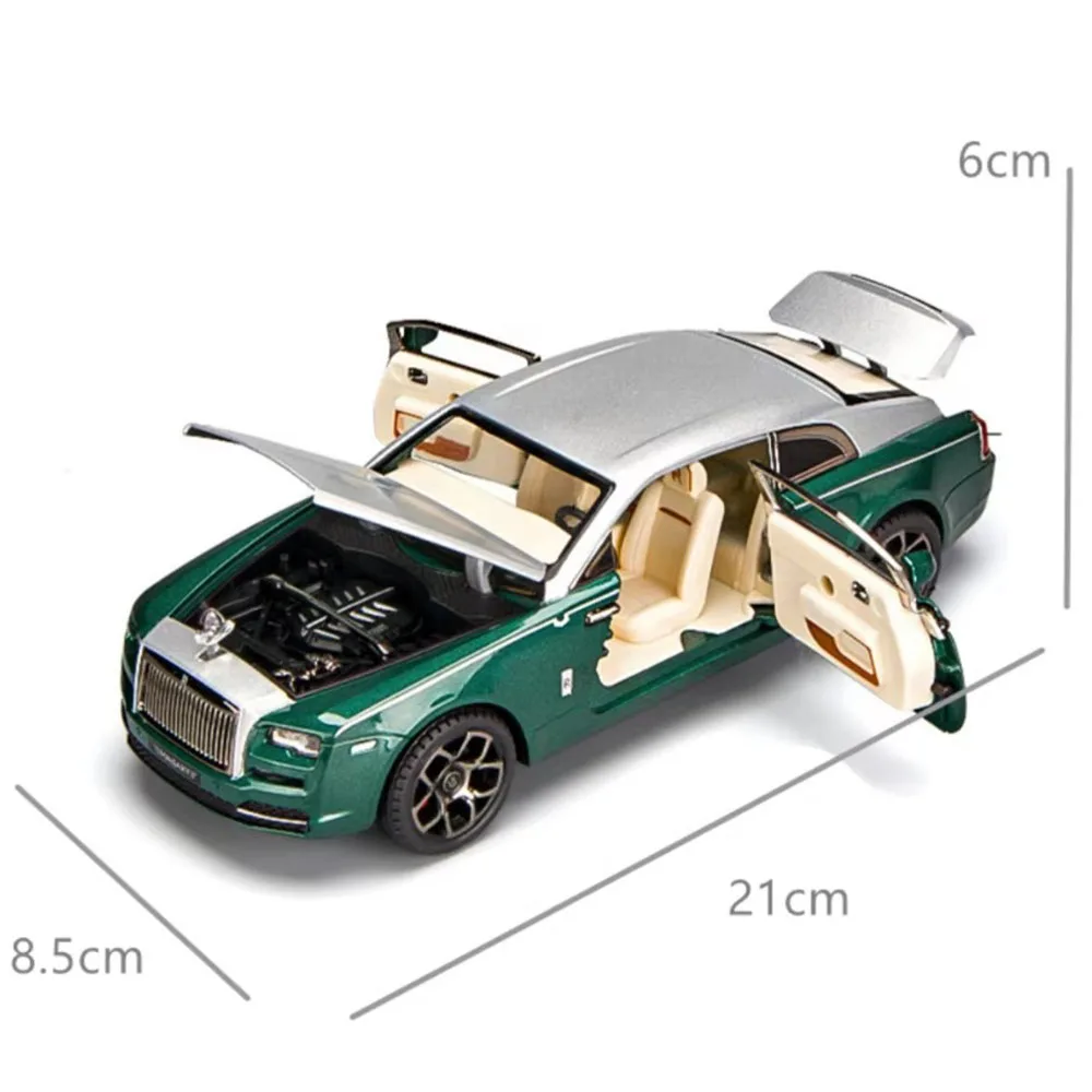 1:22 سبيكة رولز رويس الشبح RAV4 نماذج السيارات اللعب الأبواب مفتوحة الصوت ضوء المركبات المصغرة نموذج الأطفال جمع الهدايا