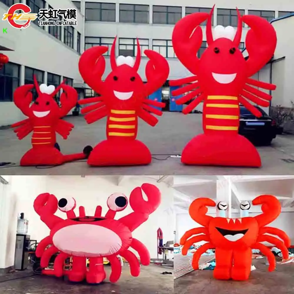 Globo de réplica de cangrejo inflable gigante personalizado, modelo de cangrejo inflable de aire para promoción de decoración, 3m/4m/6m