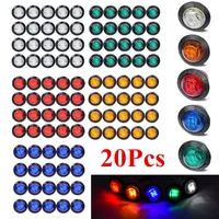 Luz LED de posición lateral para camión, lámpara de freno trasero para camión, remolque, autobús, Accesorios de Luces Traseras, DRL, 12V/24V, 20 piezas