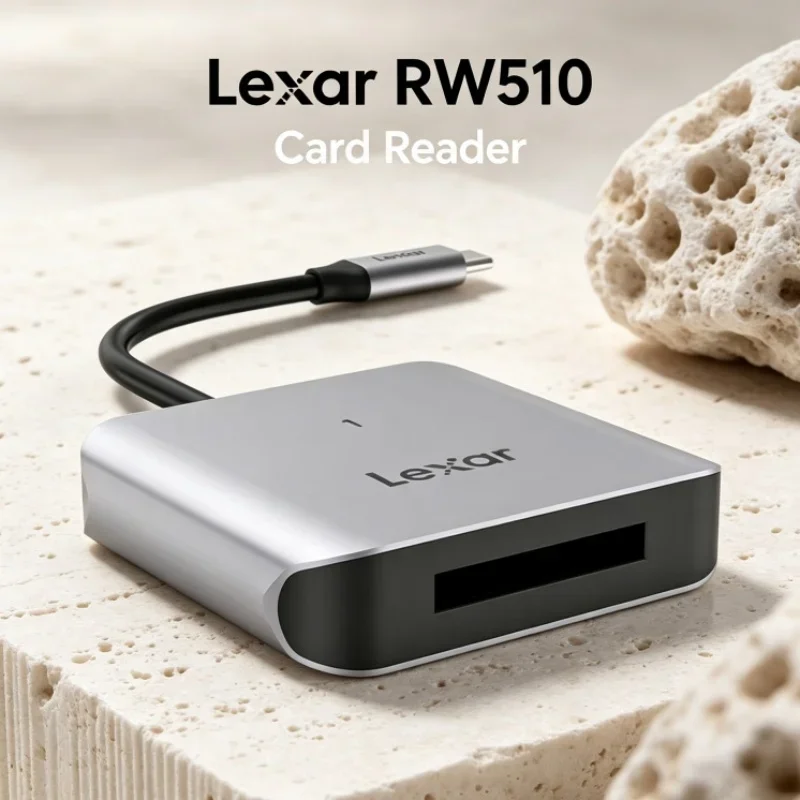 Lexar RW510 CFexpress Type B Card Reader Up to 10Gbps 8K RAW USB 3.2 Gen 2 Compact Portable for Data Transfer