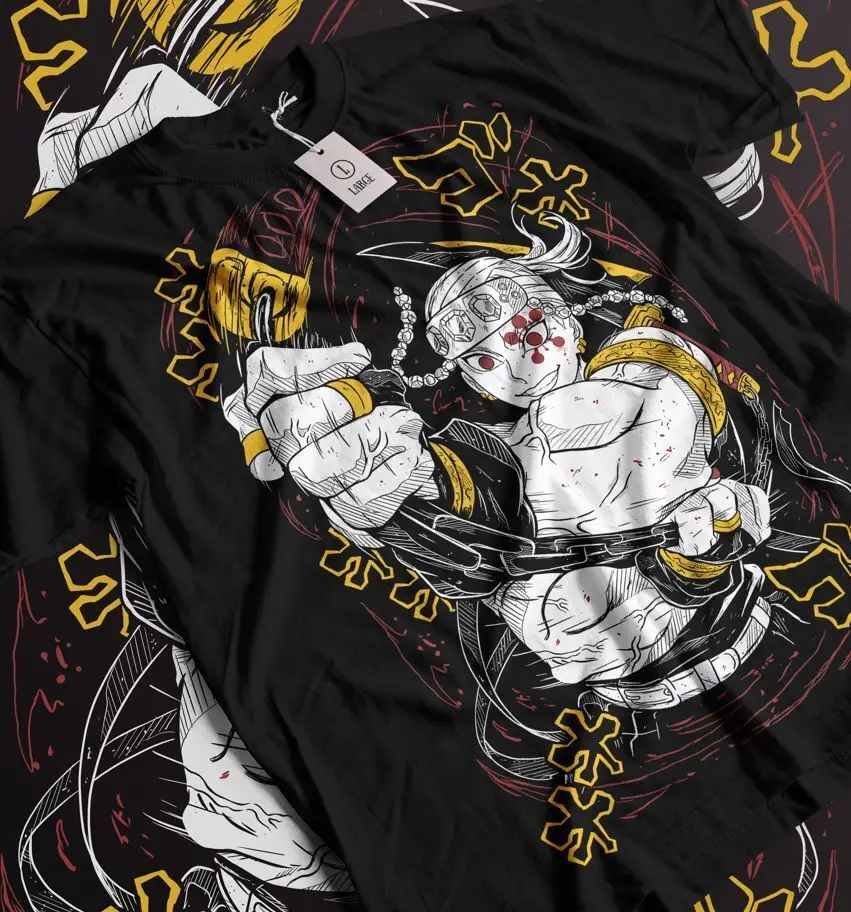 Uzui Tengen T-Shirt Demon Slayer Kimetsu No Yaiba Horror Anime Gift Shirt S -5XL