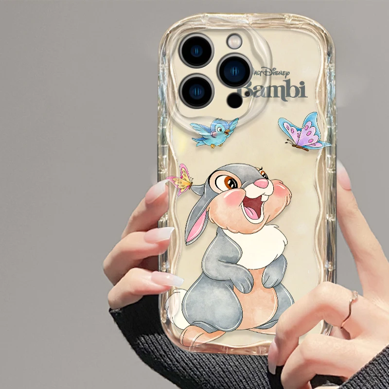 Bambi Thumper Friend Cute Phone case For Apple iPhone 15 14 13 12 11 Pro X XR XS Max Plus 8 7 Plus SE Wave Oil Cover