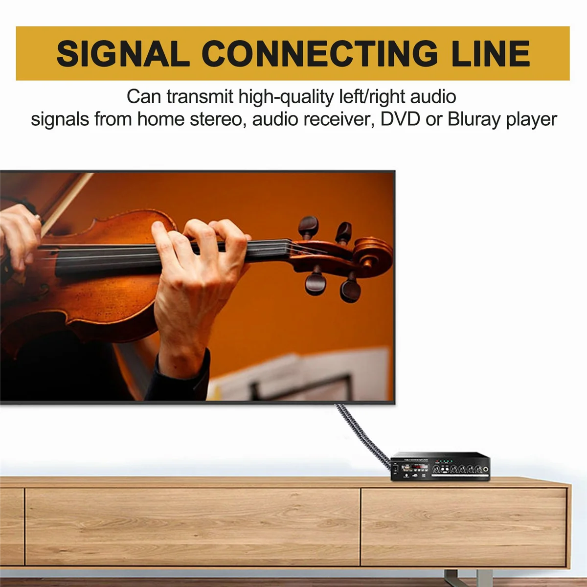 Rca ذكر إلى 2rca ذكر كابل صوت ستيريو ، 6 قدم/م ، مطلي بالذهب بحماية مزدوجة ، للمسرح المنزلي