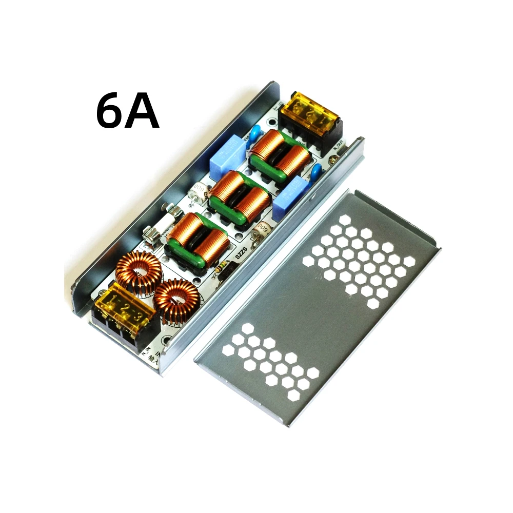 6A/10A 4-Stufen-EMI-Filter | 110-220V AC Stromreiniger Geräuschton | Beseitigen Sie Stromrauschgeräusche für Audioverstärker und HiFi-Systeme – Detail 8