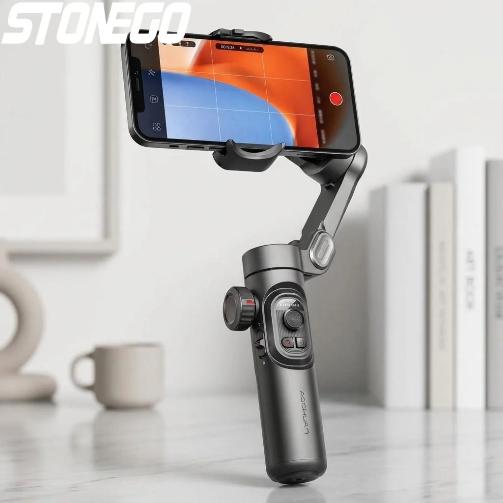 

3-Axis Handheld Gimbal Stabilizer for Smartphone Anti Shake Balance Selfie Stick with Face Tracking Vlog Camera Phone Stabilizer